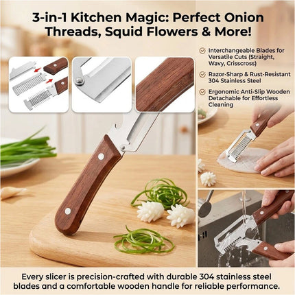 Stainless Steel Vegetable Peeler Wooden Handle Fruit Potato Slicer Kitchen Tool