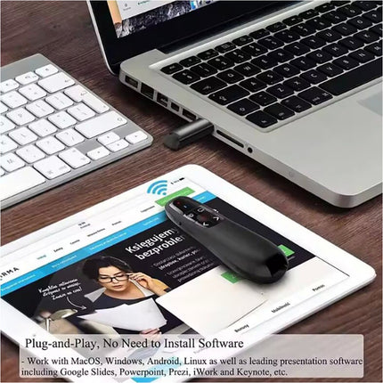 Wireless USB PowerPoint Presenter Remote Slide Advancer Presentation Clicker