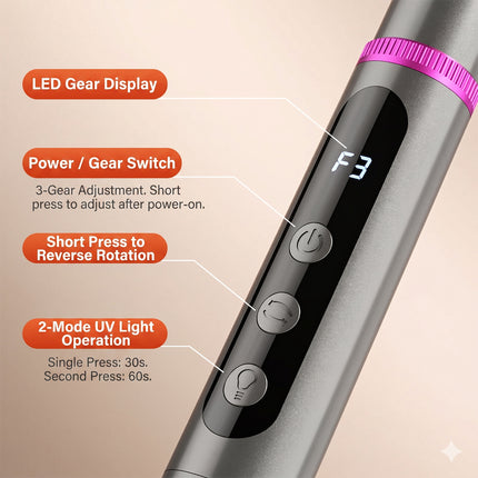 2-in-1 Electric Nail Drill & Rapid UV Curing Lamp Polishing Grinder Gel Drying