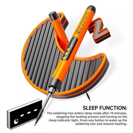 Cordless Soldering Iron Kit Usb Rechargeable Digital Display 5-speed Temperature