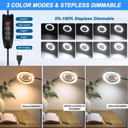 3in1 Floor 10X 20X Magnifying Glass with Light & Stand Dimmable Magnifying Lamp