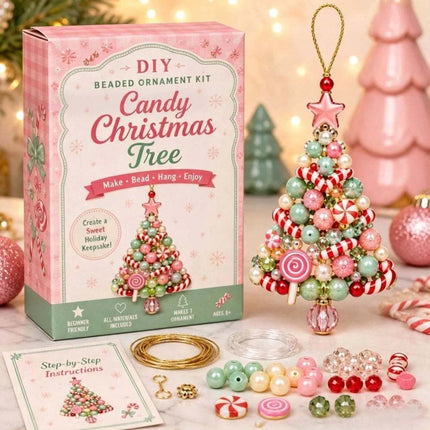 DIY Beaded Christmas Tree Ornament Craft Kit Handmade Beaded Hanging Set Style 3