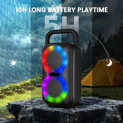 Bluetooth Portable Party Speaker with Colorful Lights Floor Standing Speakers