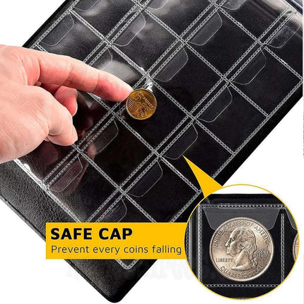 2x Coin Collection Album 240-Capacity Coin Holder Book for Collectors