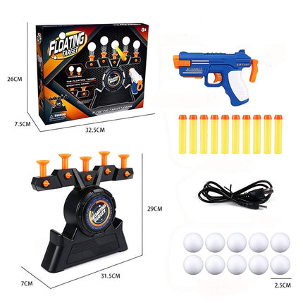Hover Ball Floating Target Shoot Game, Dual Blaster Foam Dart Shooting Set