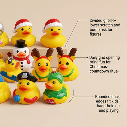 2026 Christmas Advent Calendar, 24 Days Rubber Duck  Countdown Set