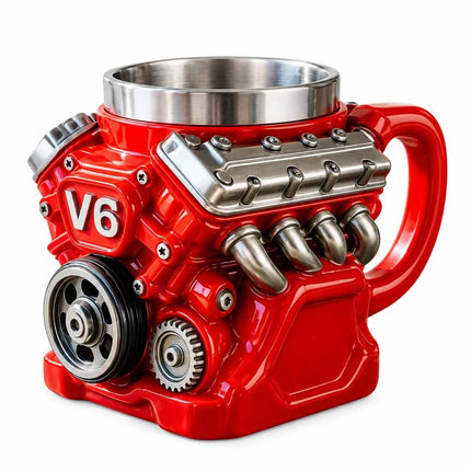 Retro V8 Engines Stainless Steel Cup Insulation Car Mug Gifts for Men and Boys