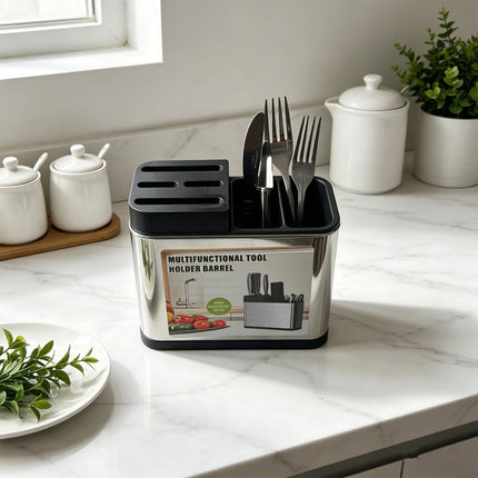Kitchen Cutlery Holder Knife Block Storage Rack Organizer Utensils Chopstick Box