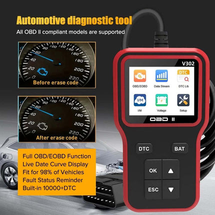 OBD2 Scanner Diagnostic Tool Engine Code Reader OBDII/EOBD Auto Scanner Car