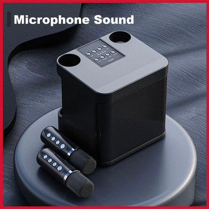 Wireless Bluetooth Speaker Home Karaoke Singing Machine Dual Microphone
