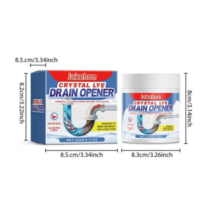 2X Crystal Lye Drain Opener Powder, All-Purpose Drain Cleaner for Kitchen