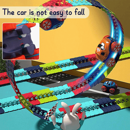 184Pcs Zero Gravity Car Track Set Flexible Changeable Race Gifts