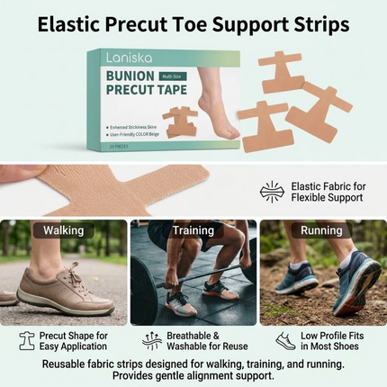 60PCS Bunion Corrector & Pain Relief Kinesiology Athletic Tape For Bunions