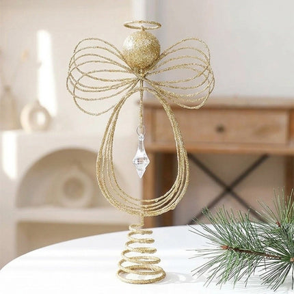 Sparkling Christmas Tree Top Angel Decoration Xmas Tree Top Ornament New Year