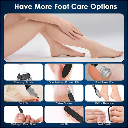 Electric Foot File Callus Remover Rechargeable Hard Skin Grinder Care Tool