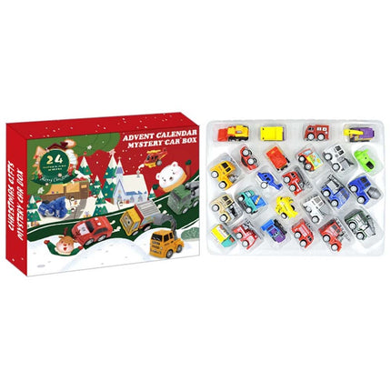 Advent Calendar for Christmas 24-Day Countdown Truck Car Toy Gift