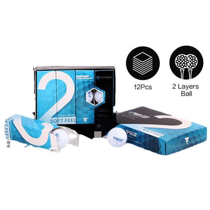 12Pcs/Dozen 2 Layers Golf Balls White Ball Ultimate Straight 75% Self Correcting