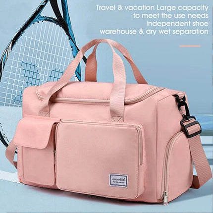 Pink Waterproof Portable Travel Luggage Carry On Shoulder Hand Duffle Bag
