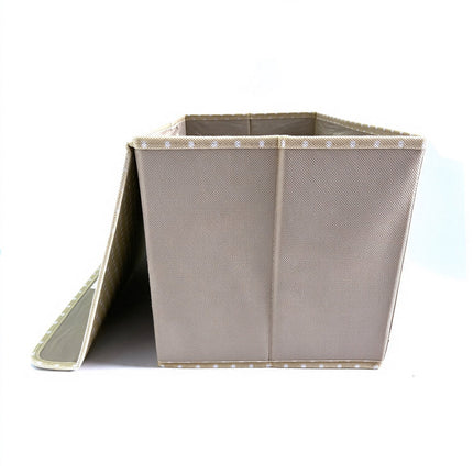 Foldable Storage Box Fabric Cube Home Clothes Organizer with Cover