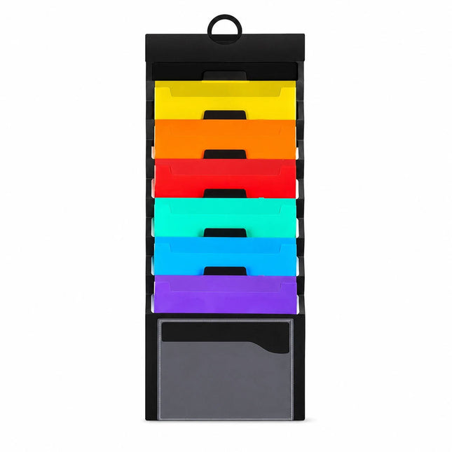 Multi Layer Wall Mounted File Organizer Accordion Bag Portable Document Storage