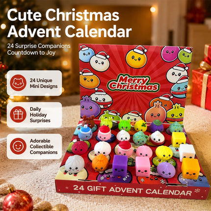 2026 Christmas Squishies Advent Calendar, 24 Days Dumpling Toys, Adult Stress-Relief Toy, Christmas Gift