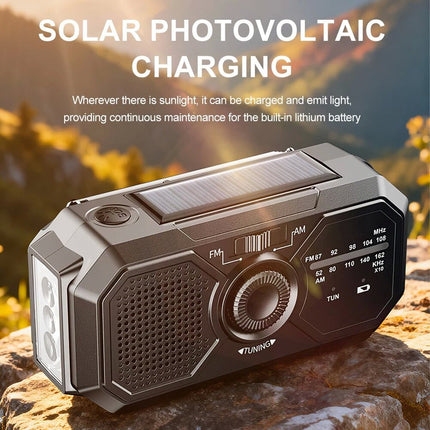 Portable Emergency Wind Up Solar Hand Crank Radio FM / AM Dynamo Power Bank