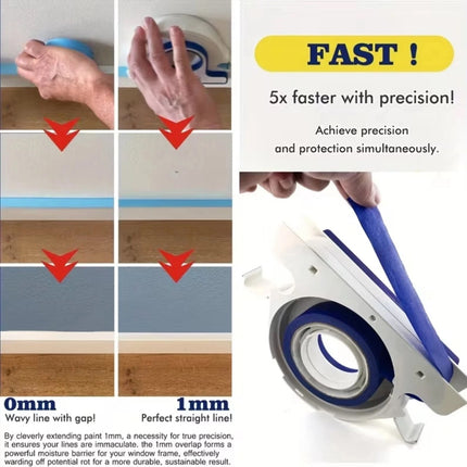 Painters Tape Applicator Set Masking Master Tape Dispenser w/ Scraper Tape Tool