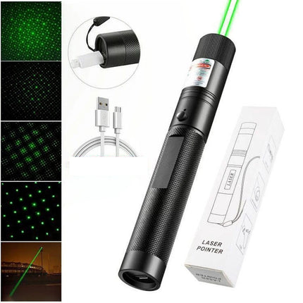 990Miles Rechargeable Green Laser Pointer Pen Astronomy Lazer Star Visible Beam