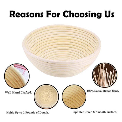 Rattan Bread Proofing Basket Sourdough Banneton Fermenation Basket DIY 6pcs Tool