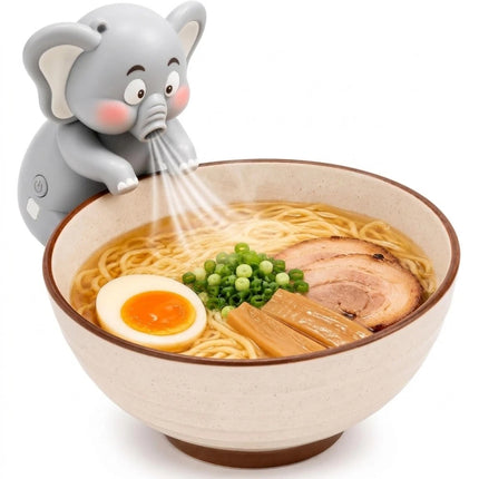 Rechargeable Cute Animal Fans,Cooling Clip-On Mini Fan for Cup & Bowl    （Elephant）