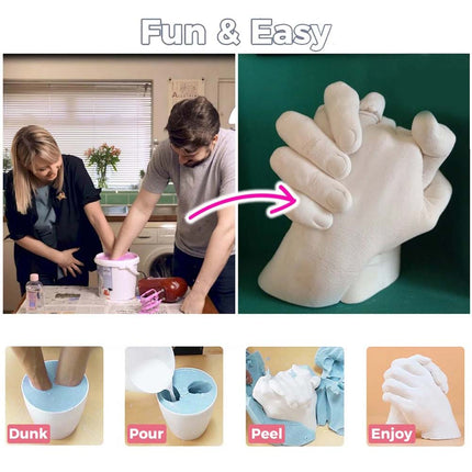Hand Casting Kit for Couples Adults DIY Keepsake Plaster Statue Cast Kit Gift