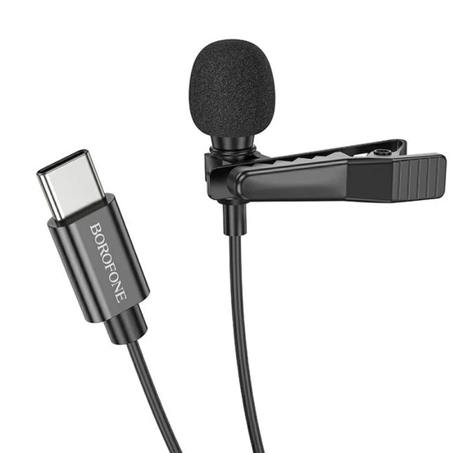 360° Lavalier Microphone Clip-On USB-C Mic for Android Laptop