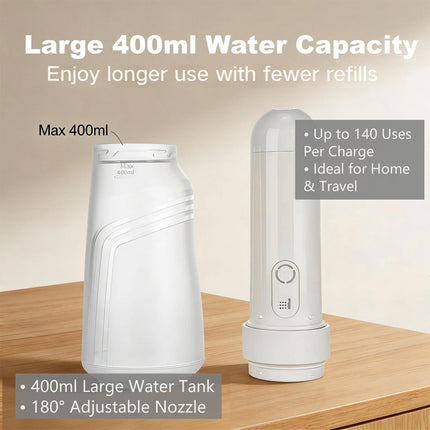 Portable Electric Bidet 400ml Rechargeable Travel Bidet IPX6 3 Modes
