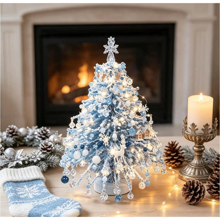DIY Beaded Winter Magic Christmas Tree Kit, Handmade Colorful Bead Ornament Making Set
