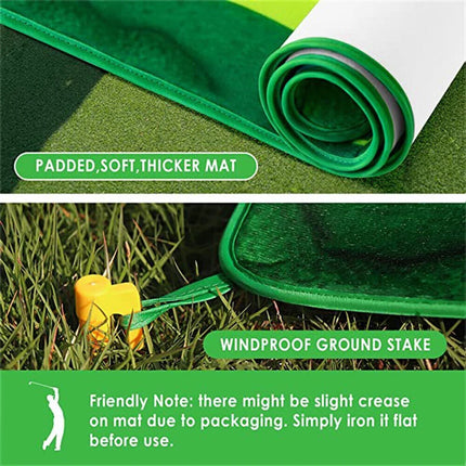 Chipping Golf Game Mat Indoor Stick Chip Game with 20 Grip Golf Balls