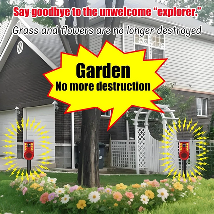 Solar Alarm LED Light Solar Strobe Light Wireless Motion Sensor Detector Outdoor