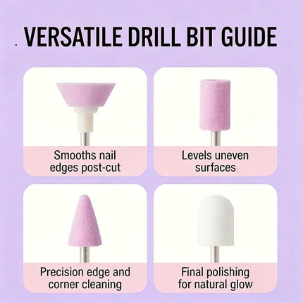 2-in-1 Electric Nail Drill & UV Curing Lamp Nail Polishing Grinder and Gel Drying Tool