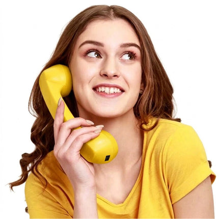 Cordless Telephone Handset Retro Wireless Mobile Phone Receivers Yellow