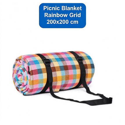 Large Water Resistant Picnic Blanket 200x200cm Foldable Outdoor Camping Beach Mat