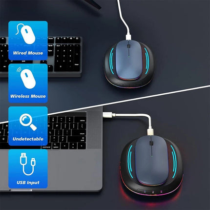 Mouse Jiggler Undetectable Mouse Mover Device with Timer ON/Off Switch Silent