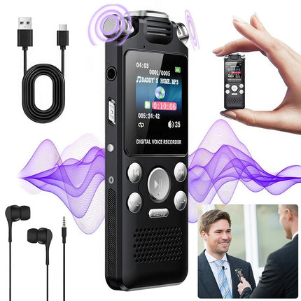 Pro Digital Audio Recorder Dictaphone Audio MP3 Player Sound Voice Recording Au