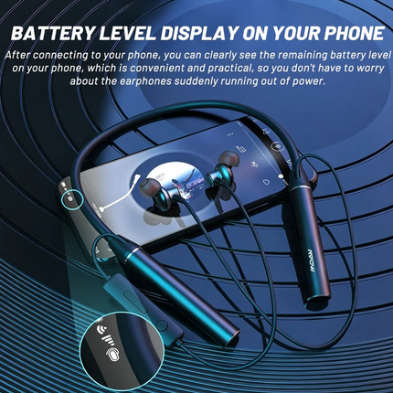 Bluetooth 5.3 Headphones Neckband Wireless Headset Earphones Support TF Card