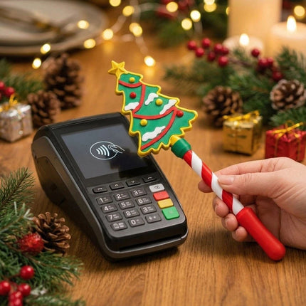 3D Christmas Tree Printed Wand Tap to Pay Christmas Magic Wand Contactless Payment Card Holder