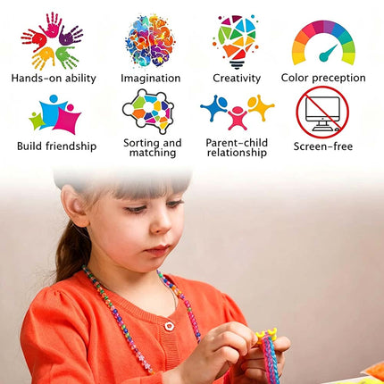 12000PCS Rainbow Loom Bands Rubber Bracelet Making Kit S Clips Beads DIY Toys