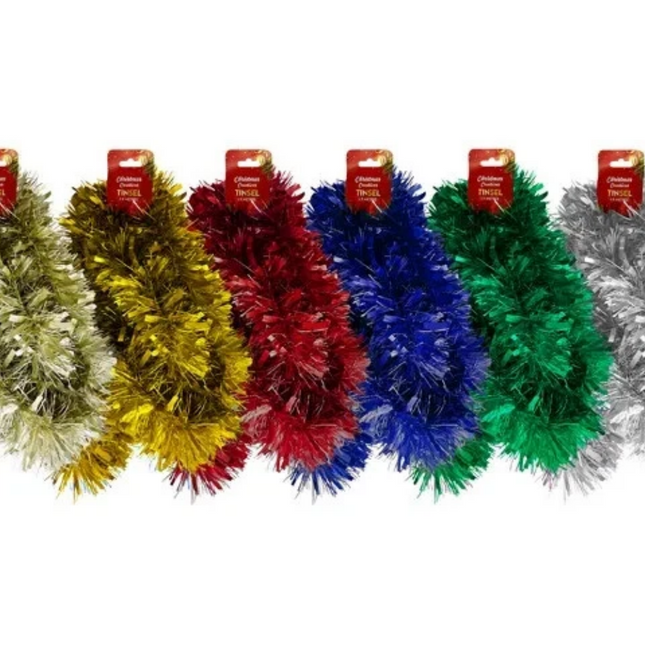 6x Xmas Matte Tinsel 1.98m Tree Ornament Home Christmas Party Decoration 6 Color
