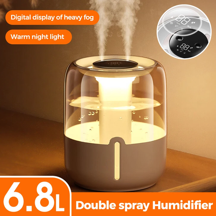 6.8L Extra Large Cool Mist Air Humidifier with Night Light Room
