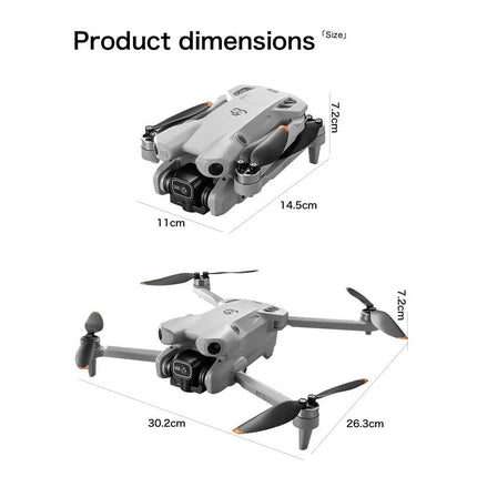【3 Batteries】GT50 Drone 4.3'' Screen Remote RC 8K HD Dual Cameras WiFi Flight