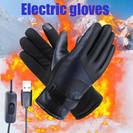 Unisex Electric Heated Gloves Skiing Motorcycle Winter Warm Touch Screen Outdoor