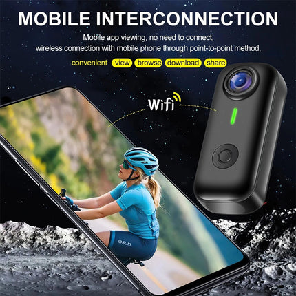 2K Portable  Action Camera Mini Thumb Camera For Cycling Sports Vlog