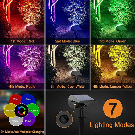4x Solar Spot Lights Garden Outdoor Pathway Lawn Fence Lamp rgb Spotlight Light